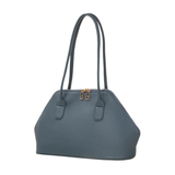 Blue Structured Zip Handbag