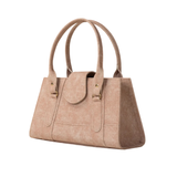Pink Structured Flap Handbag