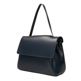 Navy Structured Matte Tote Bag