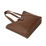 Brown Faux Leather Everyday Tote Bag