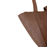 Brown Faux Leather Everyday Tote Bag