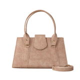 Pink Structured Flap Handbag