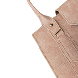 Pink Structured Flap Handbag