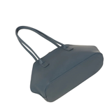 Blue Structured Zip Handbag