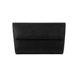 Black Textured Flap Handbag